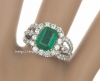 Nhẫn đá Chalcedony thiên nhiên màu Emerald - MS: CHARW009 - anh 1
