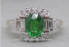 Nhẫn đá Chalcedony thiên nhiên màu Emerald - MS: CHARW010 - anh 1