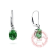 Bông tai đá Emerald tổng hợp - MS: EMER013 - anh 1