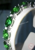 Lắc tay đá tổng hợp màu Emerald - MS: GEBAW031 - anh 1