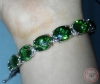 Lắc tay đá tổng hợp màu Emerald - MS: GEBAW031 - anh 4