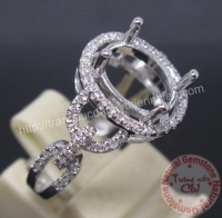 Vỏ nhẫn nữ kim cương nhân tạo - MS: CZSMRW006