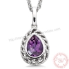 Mặt dây chuyền đá Amethyst thiên nhiên - MS: GEAMP038 - anh 1