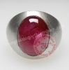 Nhẫn Nam đá Ruby Ấn Độ cabochon - MS: RURM001 - anh 1