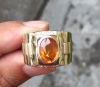 [Hàng đặt] Nhẫn Nam đá Sapphire vàng cam thiên nhiên - MS: SARM024 - anh 1