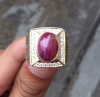 [Hàng đặt] Nhẫn Nam đá Ruby Châu Phi - MS: RURM013 - anh 1