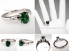 Nhẫn đá Emerald tổng hợp - MS: EmRW012 - anh 1