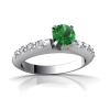 Nhẫn đá Emerald tổng hợp - MS: EMRW001 - anh 1