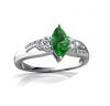 Nhẫn đá Emerald tổng hợp - MS: EMRW013 - anh 1