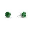 Bông tai đá Emerald tổng hợp - MS: EMER001 - anh 1