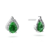 Bông tai đá Emerald tổng hợp - MS: EMER006 - anh 2