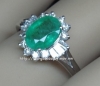 Nhẫn đá Chalcedony thiên nhiên màu Emerald - MS: CHARW007 - anh 2
